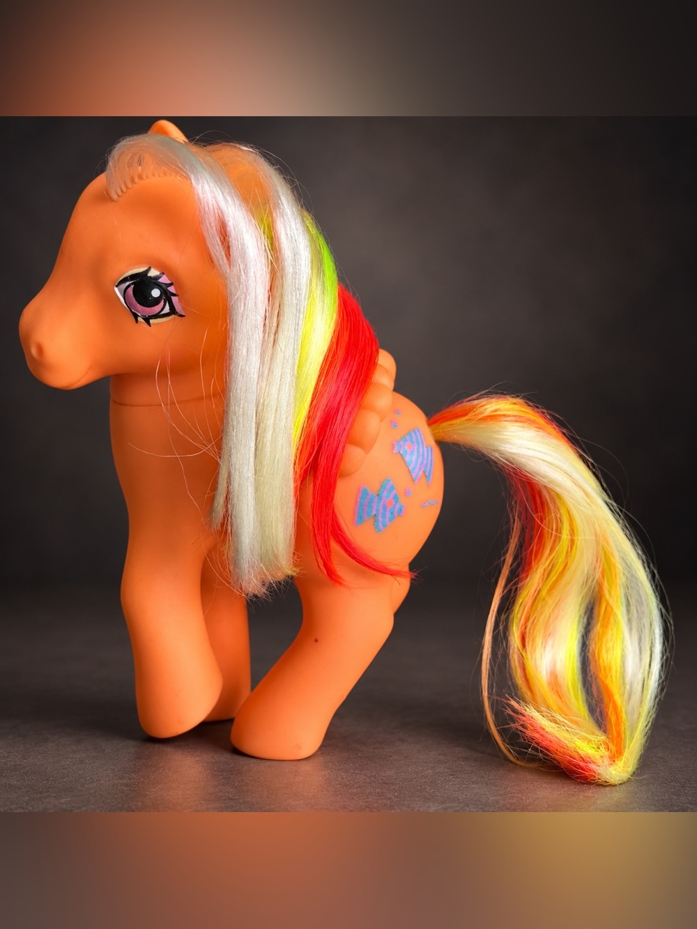 Vintage 1987 My Little Pony G1 Sea Breeze Tropical Pony Orange Hasbro MLP